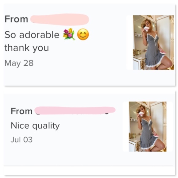 Lace Detail Black Night Gown Short - Picture 10 of 13